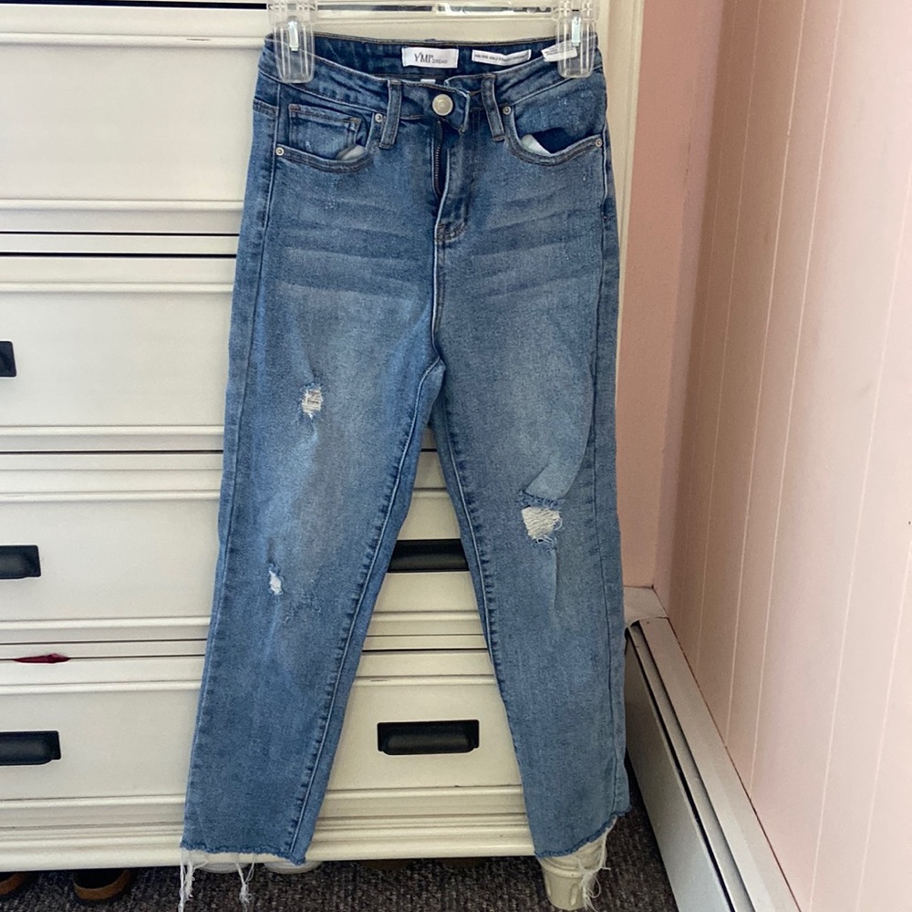 High rise ankle straight/dream fit jeans